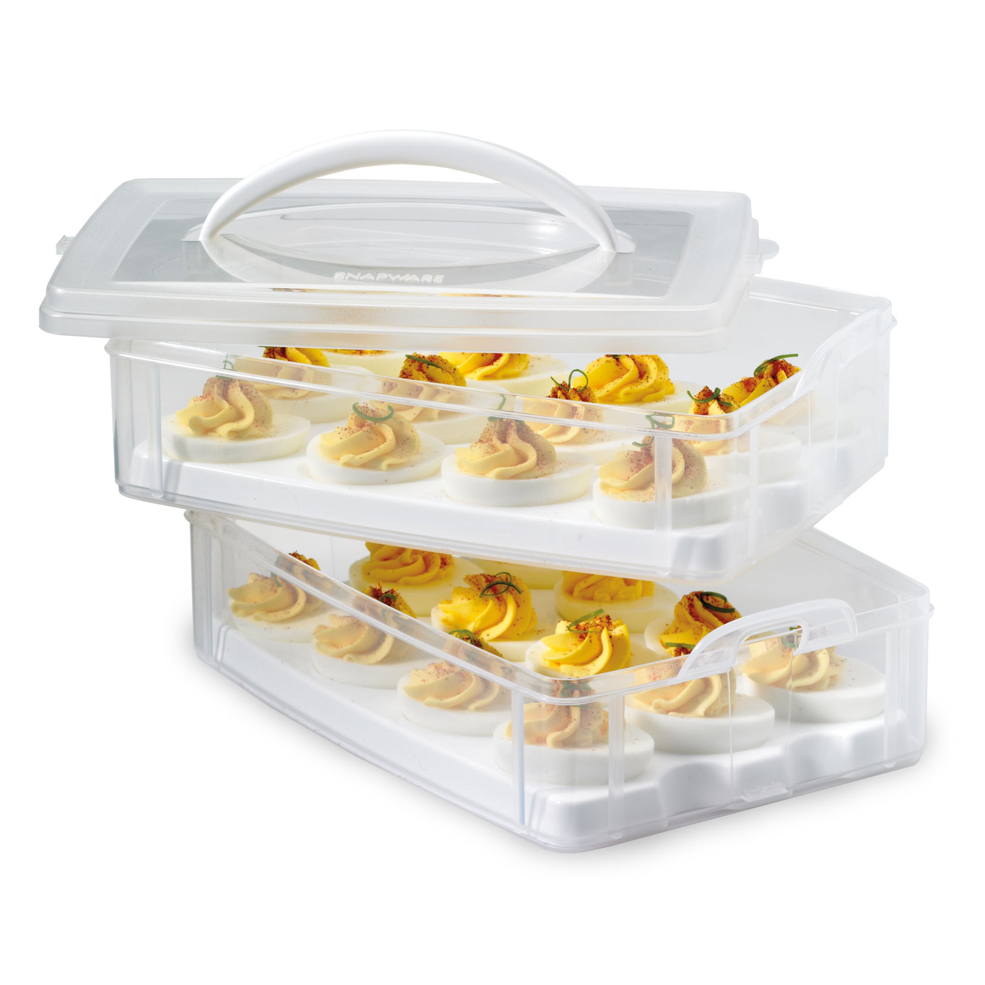 Snapware® Snap 'N Stack 2-Layer Food Storage Container with Egg Holder Trays - Image 2