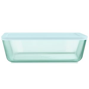Pyrex® Simply Store® Tinted Glass 11-cup Rectangle Storage Container with Lid. Aqua