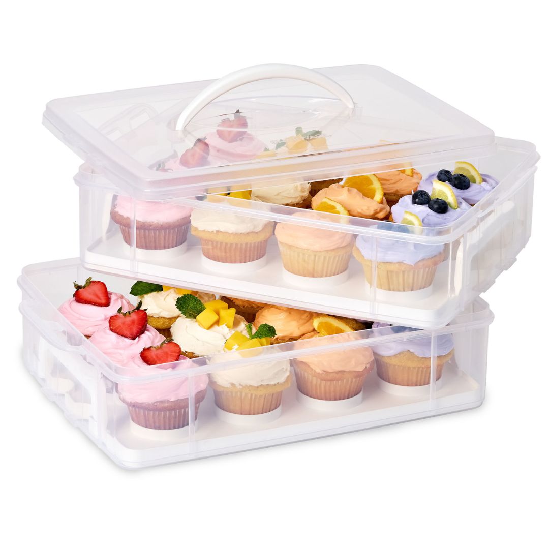 Snapware® Snap 'N Stack Enter-Tainers 2-Layer Cookie. Cake & Brownie Carrier - Image 2